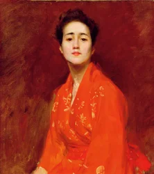 Study of Girl in Japanese Dress